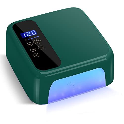 XttnBM Cordless UV LED Nail Lamp 72W Professional Nail Dryer with Touch Screen, 36 UV/LED Beads, 15600mAh Rechargeable Battery, 4 Timers, Auto Sensor, Portable Gel UV LED Curing Light Lamp for Nails