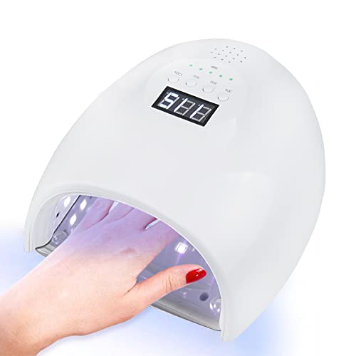 TAKOYI Nail Dryer,Rechargeable 60W Gel UV Led Nail Lamp Curing Nail Light for Gel Nails LCD Screen with 4 Timer Settings