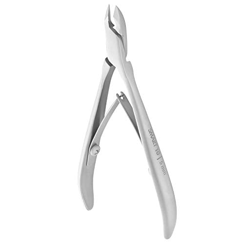 STALEKS PRO Smart 10 NS-10-5 Cuticle Nippers 1/2 Jaw 0.2 Inch 5mm For Professionals and Experts Handmade in Europe with Blade Protector