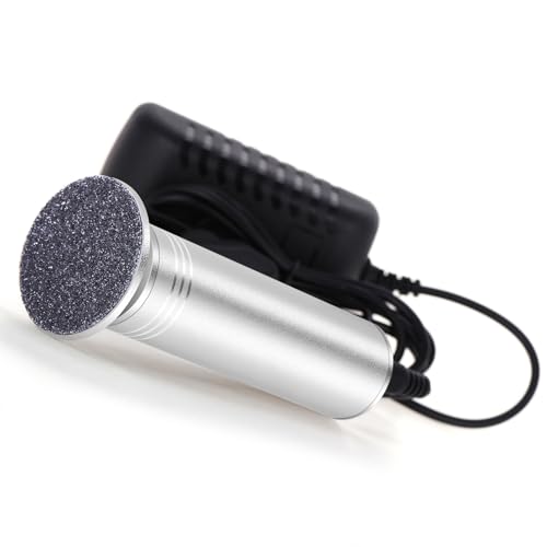 Upgraded Electric Foot Callus Remover (Adjustable Speed) with 60pcs Sandpaper Discs, Professional Electric Callus Remover for Feet Dead Skin Removal Foot Sander Pedicure Tool, FCR-2 Silver