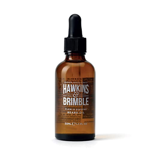 Hawkins & Brimble Beard Oil 50ml 1.69 fl oz - Quickly Absorbs, Strengthens & Supports Growth | with Acclaimed Signature Scent
