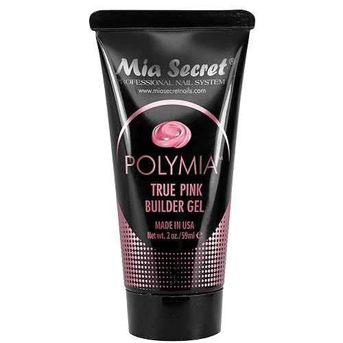 Mia Secret - 2oz POLYMIA Gel Nail Builder - UV Led - Builder gel (True Pink)