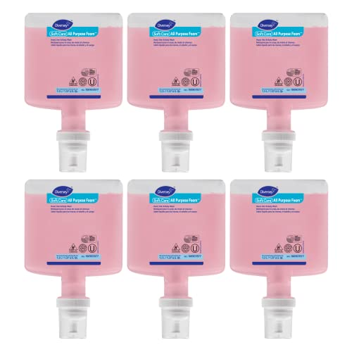 Diversey Soft Care All Purpose Foam For Intellicare Dispensers, Floral, 1.3 L Cartridge, 6/carton