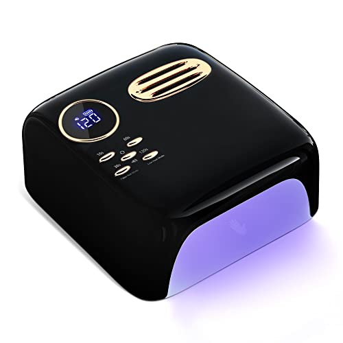 Cordless Led Nail Lamp, BETE Nail Dryer, 72W Rechargeable Led Nail Light, 36 Beads Portable Gel UV Led Nail Lamp with 4 Timer Setting Sensor and LCD Display, Professional Led Nail Lamp