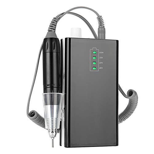 Sonew 30000RPM Electric Nail File Drill,Cordless Rechargeable Hanging Nail Art Polisher Portable Grinder Pedicure Manicure Kit Nail Art Equipment