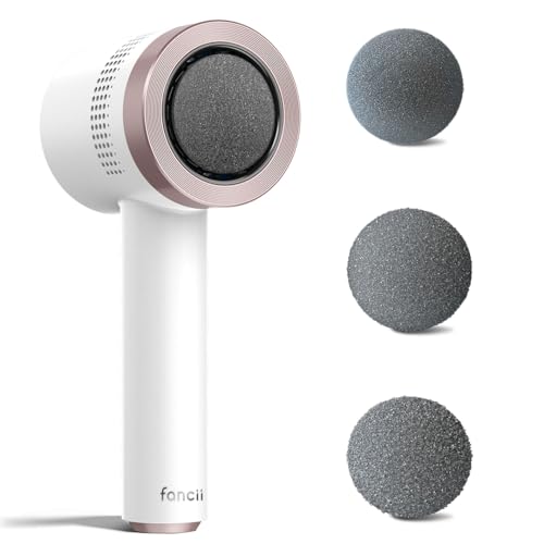 Fancii Electric Foot File Callus Remover, Rechargeable with Built-in Vacuum – Mess-Free, Painless, Powerful Pedicure Tool Kit for Smooth Feet - Removes Hard, Cracked, Dead Skin
