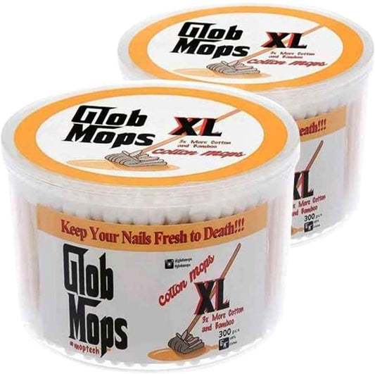 Glob Mops XL Cotton Swabs 2.0 Ð Extra Absorbent Bamboo Cotton Swabs Ð Cotton Swabs Made With Durable Sticks & Tips Designed For Cleaning Hard To Reach Spots (2-Pack, 600 Total Cotton Buds)