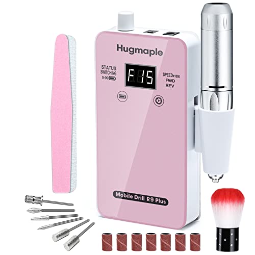 Professional Nail Drills for Acrylic Nails, 30000rpm Electric Nail Drill Machine Set , Acrylic Polygel Nail Efile Manicure Pedicure Machine for Beginners and Salon Use (Pink)