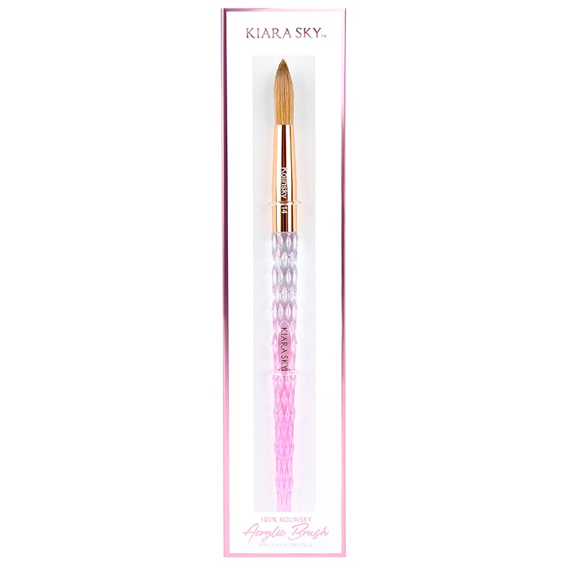 Kiara Sky Pink Crystal Acrylic Kolinsky Nail Brush (14)