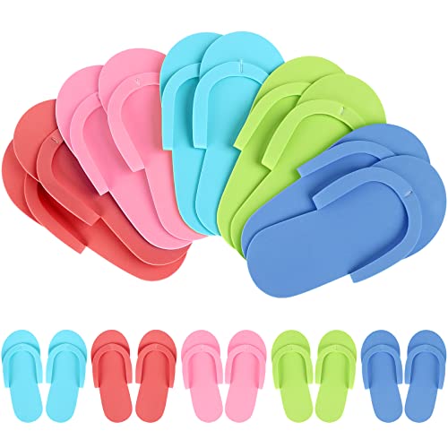 ROSENICE Disposable Pedicure Slipppers for Salon Spa Pedicure 36 Pairs (Random Color)