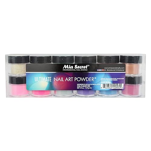 Mia Secret Ultimate Nail art Powder Collection, Set Of 12 Color,