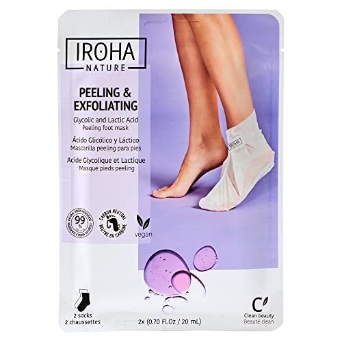 IROHA NATURE - Peeling & Exfoliation masks socks with Glycolic Acid