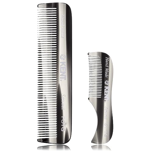 Kent Beard Comb Set Pocket Combs for Men - Pocket Comb Beard Kit for Men for Travel and Home, Mustache Comb for Men, Mini Comb Beard Combs for Mens Grooming, Handmade Kent Comb Mens Beard Grooming Set