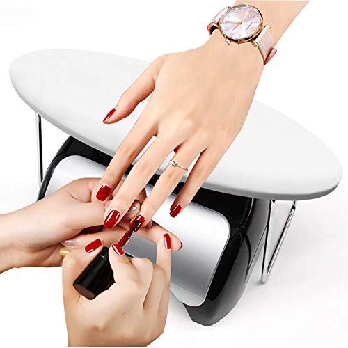 Feadem Nail Arm Rest, Manicure Hand Pillow, Hand Pillow Table Cushion Stand Holder Suitable for All Brands Nail Dryer Lamp, Microfiber Leather
