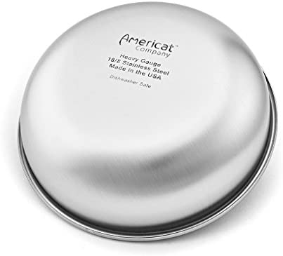 Americat Heavy Stainless Steel Whisker Friendly Cat Bowls