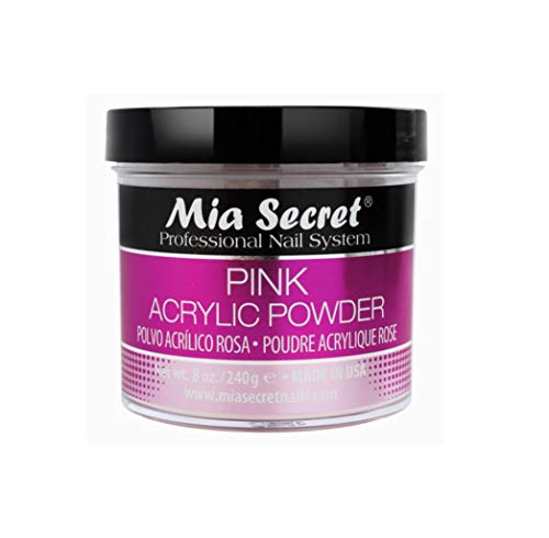 Mia Secret Acrylic Nail Powder Professional Nail System 8 oz - Pink Made in USA