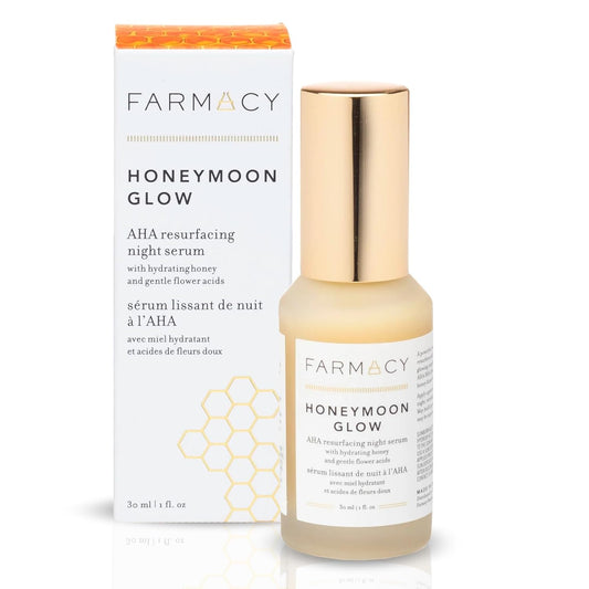 Farmacy Honeymoon Glow AHA Hydrating Night Serum w/Hyaluronic Acid for Fine Lines & Wrinkles (1 Fl. Oz.)