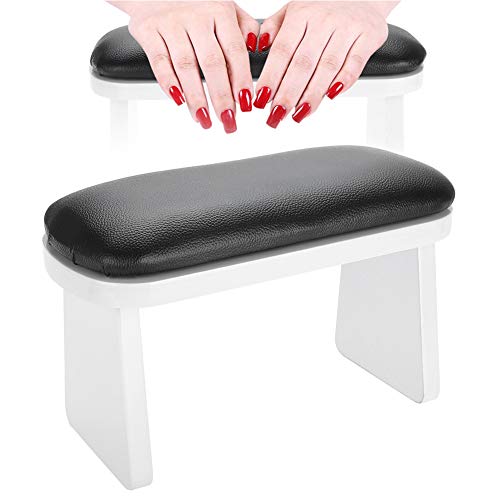 Nail Hand Rest, Nail Art Manicure Soft Hand Cushion for Arm Rest Holder Salon (black)