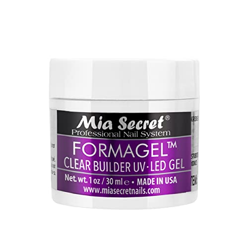 Mia Secret Professional Nail System Formagel Clear Builder Gel For Nails, 1 oz