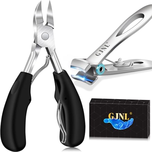 Podiatrist Toenail Clippers for Seniors Thick toenails, Super Sharp Nail Clipper Set, Toe Nail Clippers for Ingrown Manicure & 18mm Wide Opening Nail Clippers for Men ingrown toenail Removal kit