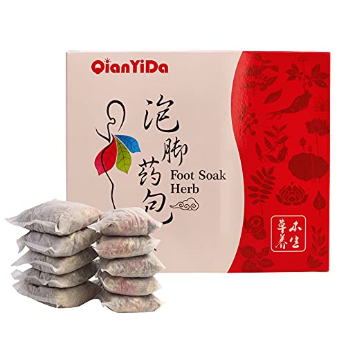 10bag Herbs Foot Soak Packets, Chinese Herbal Foot Bath Pouch Spa Bag 400g泡脚药包 当归 党参 北芪 艾草 老姜 五味纯中药沐足养生