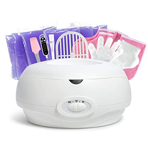 Paraffin Wax Machine For Hand And Feet,Beth lee 2300ml Paraffin Wax Bath Warmer Hands Foot Spa Kit With 6 Pack Wax Refills Glove Liners Thermal Mitts Booties For Soothe And Deep Skin Moisturize