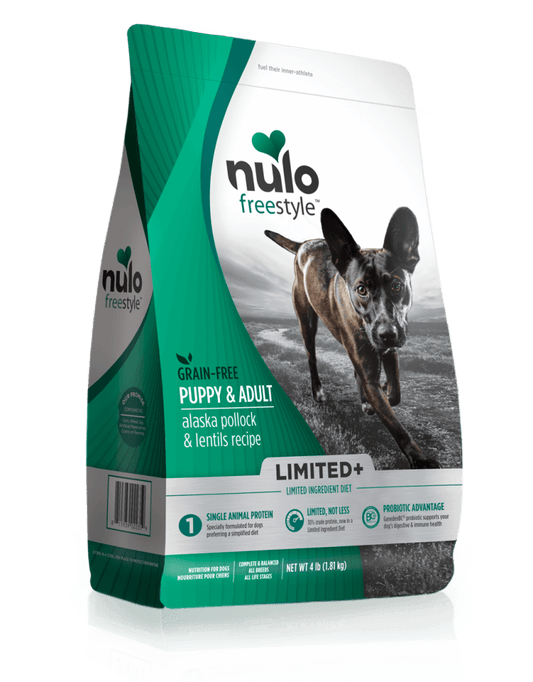 Nulo FreeStyle Limited+ Grain Free Alaska Pollock & Lentils Recipe Puppy & Adult Dry Dog Food