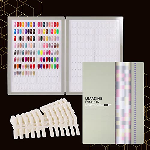 NMKL38 320 Poly Nail Gel Color Chart Display Book with 360 nail tips Nail Polish Gel Color Display Collection Nail Salon Tools