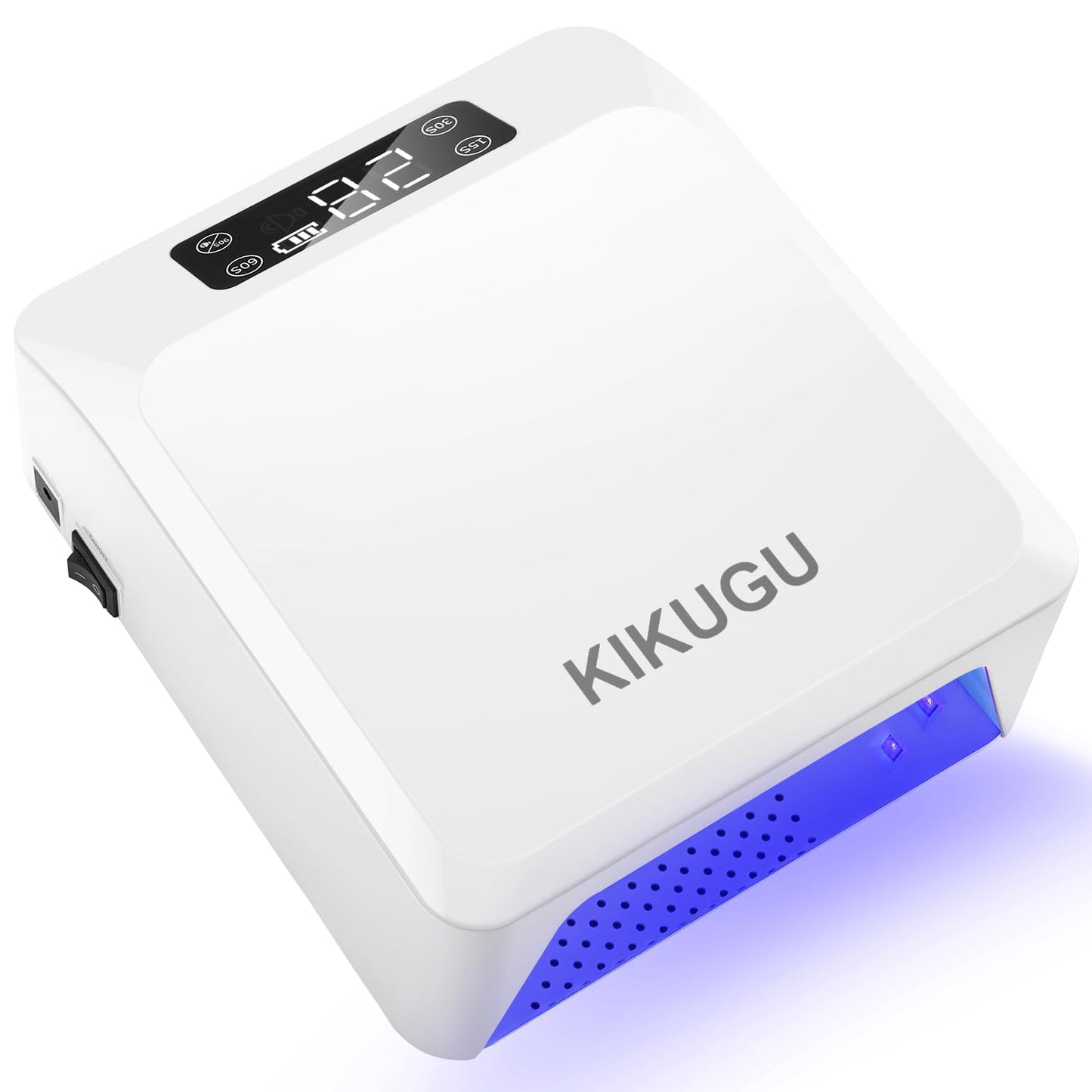 Kikugu 78W Rechargeable UV LED Nail Lamp,Cordless Nail Dryer Gel Polish UV Nail Light with 4 Timer Setting,Professional Quick Dry Curing Lamp with Display Auto Sensor for Salon & Home (White)