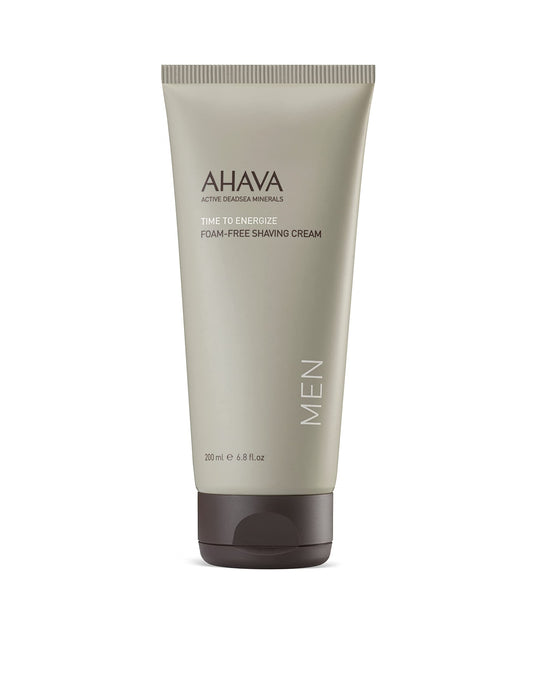 AHAVA Men's Foam-Free Shaving Cream - Foamless Silky Shaving Cream, Closer Shaving, Soothes & Softens, enriched with Osmoter & G-Force: Ginger Root, Ginseng, Ginkgo Biloba & Green Tea, 6.8 Fl.Oz