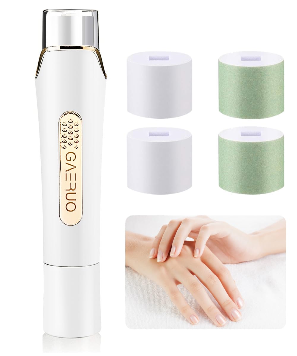 Premium Electric Manicure Pedicure Tool, Rechargeable Nail Buffer and Polisher, Easily File and Shine Fingernails, Toenails for Naturally Beautiful Looking Nails (Standard Package) (Standard Package)