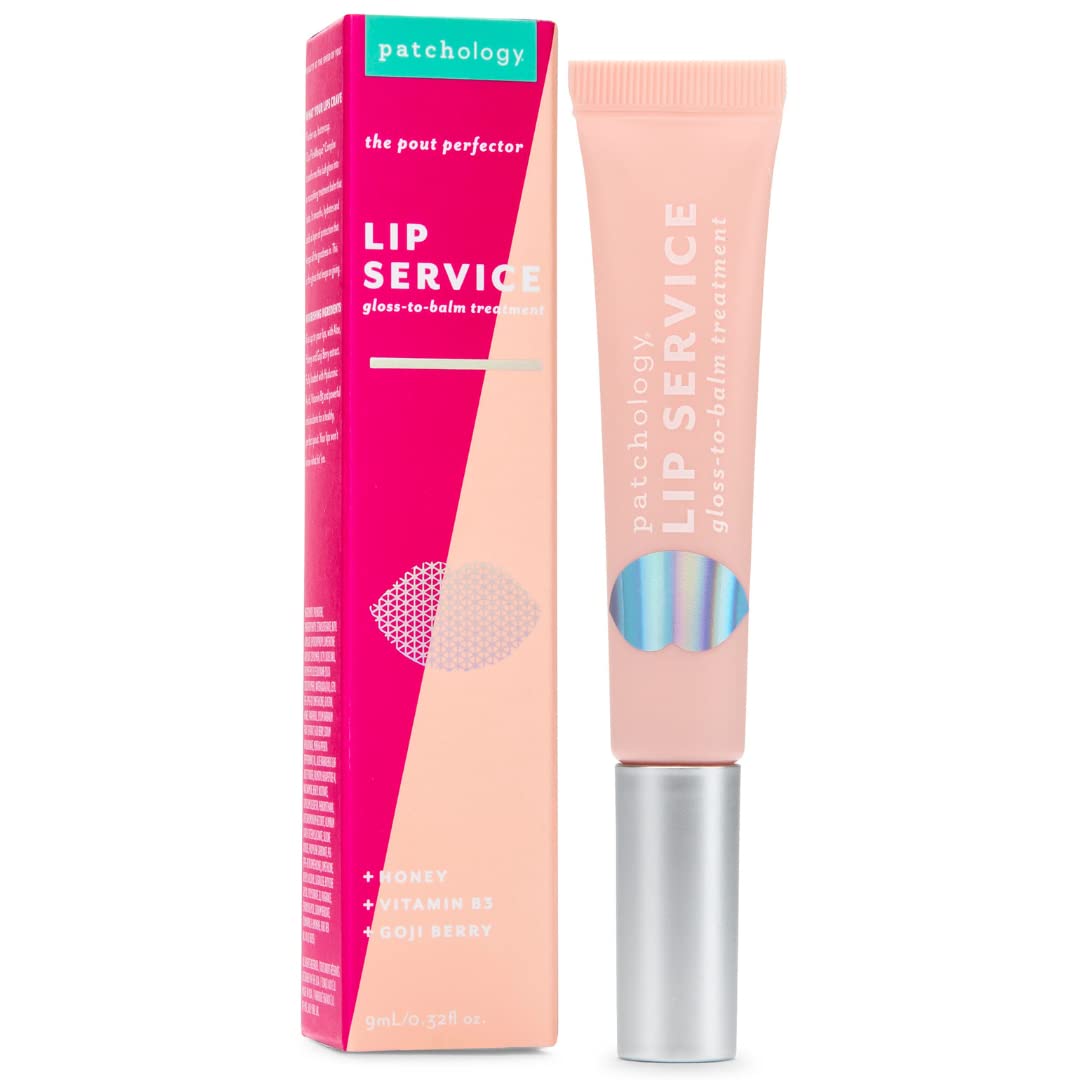 Patchology Lip Service Gloss-to-Balm - Hydrating Lip Balm with Vitamin B3 and Aloe for Dry, Cracked Lips