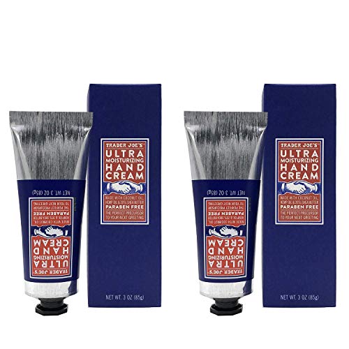 Trader Joe's ULTRA MOISTURIZING HAND CREAM - 20% Pure SHEA BUTTER, Enriched with HEMP SEED OIL & COCONUT OIL (2-Pack)