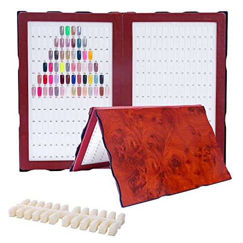 NMKL38 Luxury 308 Nail Color Chart Poly Nail UV Gel Polish Display Book with 360 Fake Nail Tips for Nail Art Salon Durable