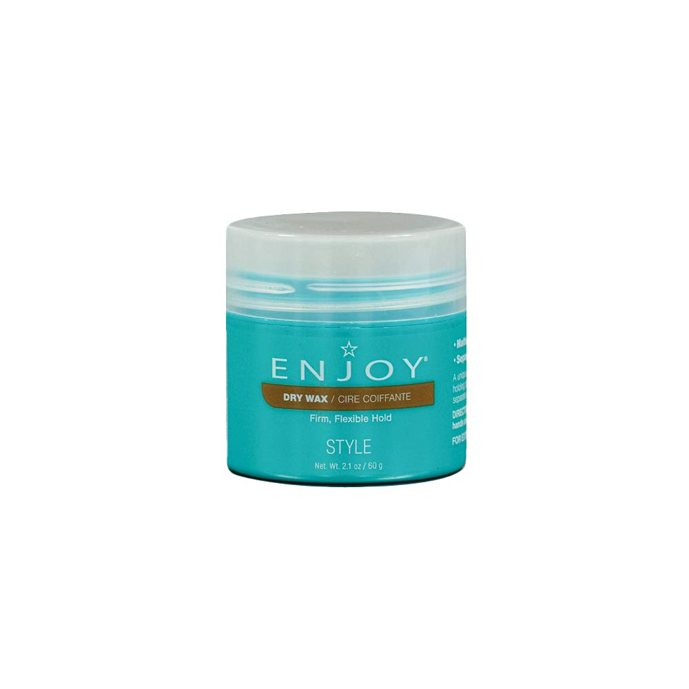 ENJOY Dry Wax, Non-Greasy Wax, Flexible Texture and Hold, Color Safe, Anti Frizz Hair Products, Hair Styling Cream, Hair Styling Products - 2.1 Oz