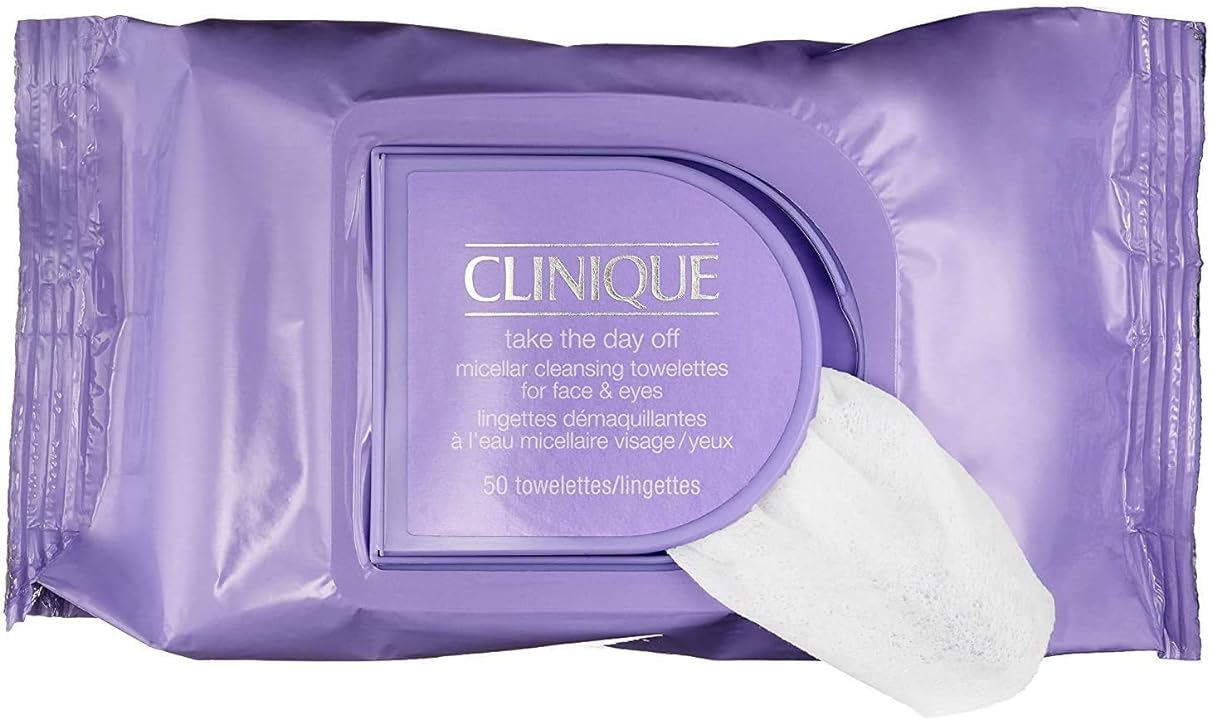 Clinique Take The Day Off Micellar Cleansing Makeup Remover Wipes For Face and Eyes