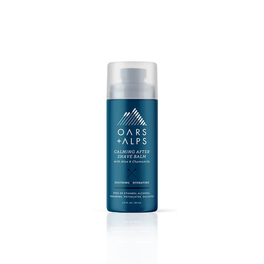 Oars + Alps Calming After Shave Balm and Lotion for Men, Dermatologist Tested and Infused with Aloe and Chamomile, Travel Size, 2.9 Fl Oz