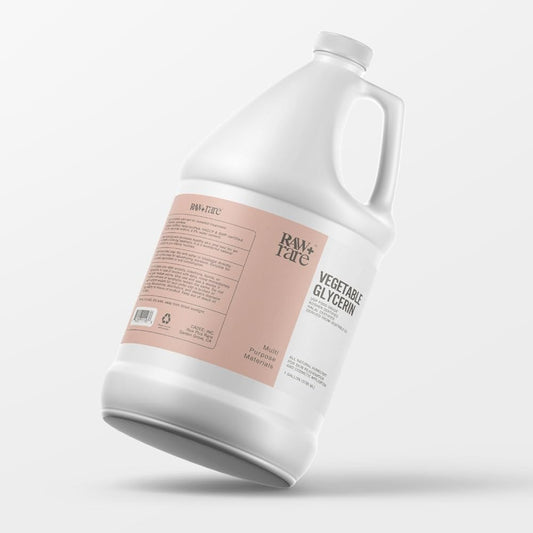 Vegetable Glycerin/Glycerine Bulk Gallon (128 fl oz.) Natural USP Food Grade/Cosmetic Grade, For Skin, Hair, Crafts, Soap Base Oil - Kosher, Halal and Pharmaceutical by Raw Plus Rare, Packaging Varies