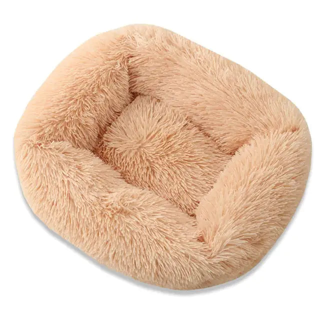 Plush Pet Bed Champagne 80x70x18cm