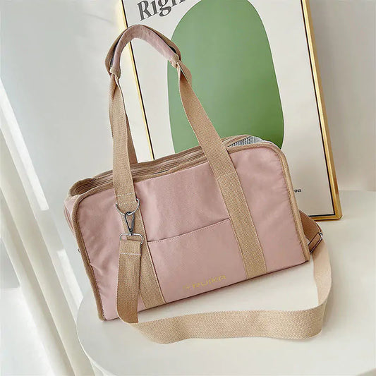 Canvas Pet Carrier Bag Pink