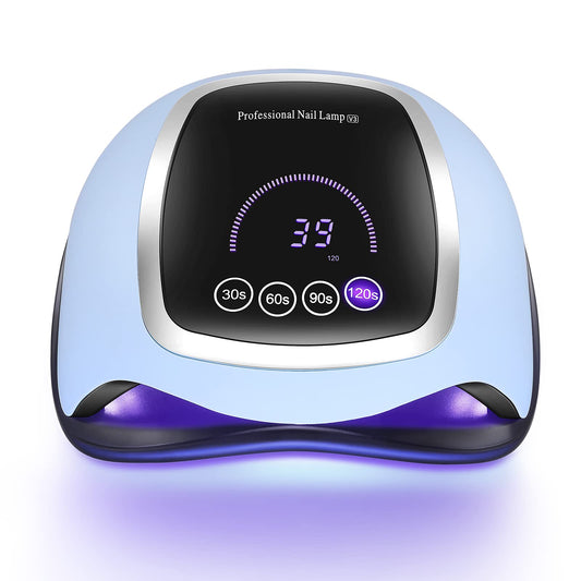 Winjoy UV LED Nail Lamp, Fast 168W UV Light for Nails Gel Polish with 42 Lamp Beads 4 Timer Settings Auto Sensor,Professional uv lamp for Gel Nails Home Salon Use(Blue)…