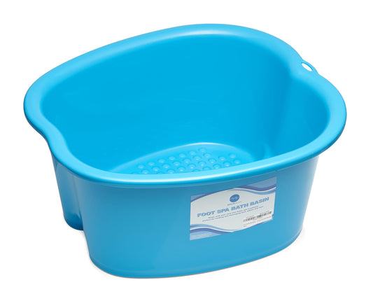 AllSett Health Foot Soaking Bath Basin – Large Size for Soaking Feet | Pedicure and Massager Tub for at Home Spa Treatment | Callus, Fungus, Dead Skin Remover, Blue