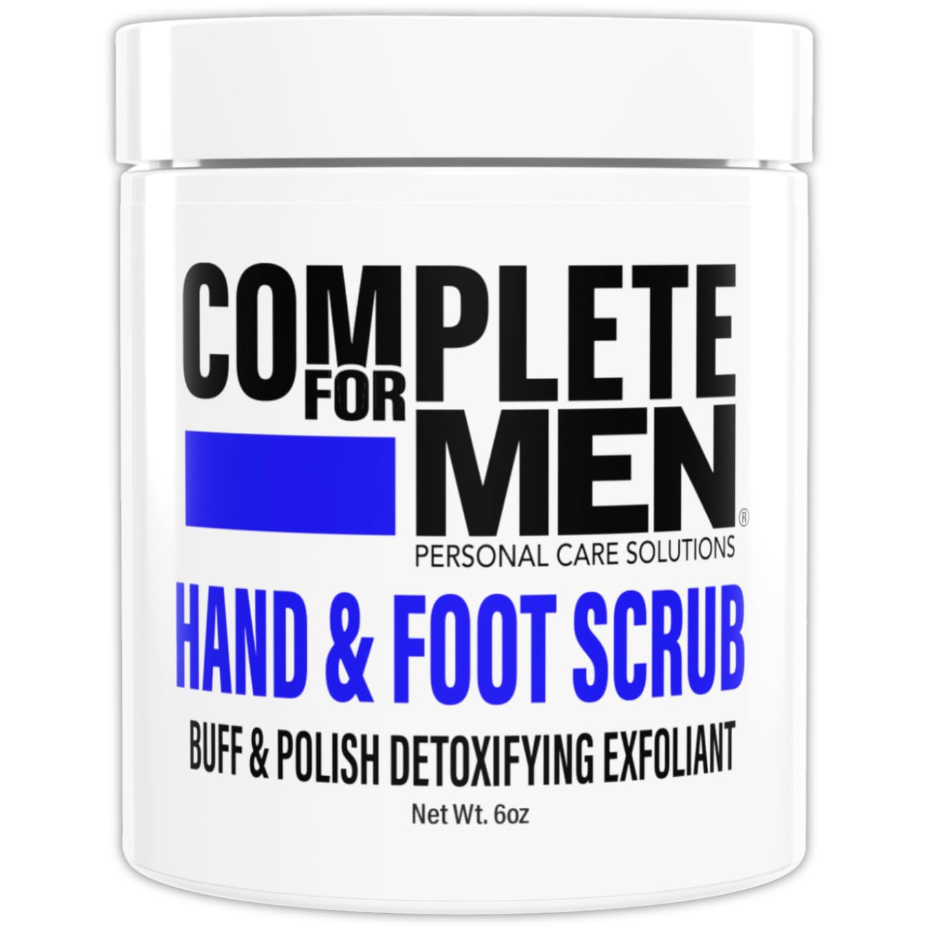 Complete For Men - Hand and Foot Scrub Detoxifying Exfoliant - Moisturize and Replenish Dry Irritated Hands and Feet - Dense Sugar Scrub For Rough and Tough Skin