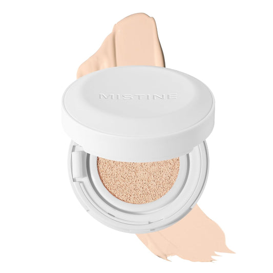 MISTINE Magic Air Cushion Foundation Glow Hydrating Finish Medium Coverage Foundation Makeup for Dry Skin,24H Hydrating Long-Lasting Waterproof Smudge Proof-Ivory