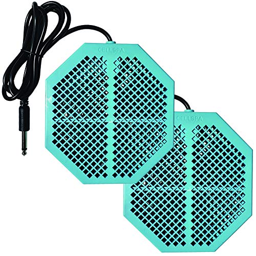 Cell Spa 2 Pack CS-900 Twice Powerful 6.5" x 5.5" Ion Detox Foot Bath Arrays Flat Dual Coil Stainless Steel Aqua Ionic Cleanse Array Compatible With Most 1/4" Plug Type Detox Machines