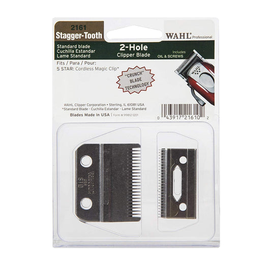 Wahl Professional 2-Hole Stagger-Tooth Clipper Blade for the 5 Star Series Cordless Magic Clip, for Professional Barbers and Stylists Item Ð 2161