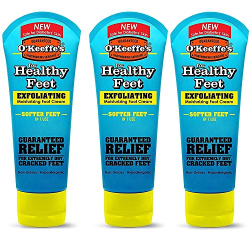 O'Keeffe's Healthy Feet, Exfoliating Foot Cream, 3 oz. Tube - 3 Pack