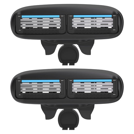 Metablade Replacement Blade Heads for Back Hair and Body Shaver, Blade Refill for Metablade Men's Back Shaver, 2 Count
