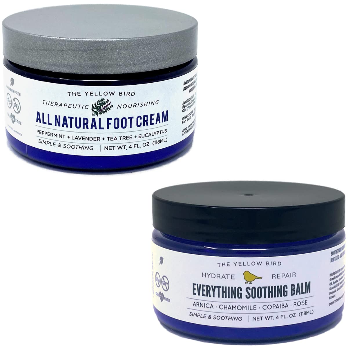 The Yellow Bird Natural Foot Cream and Everything Soothing Balm