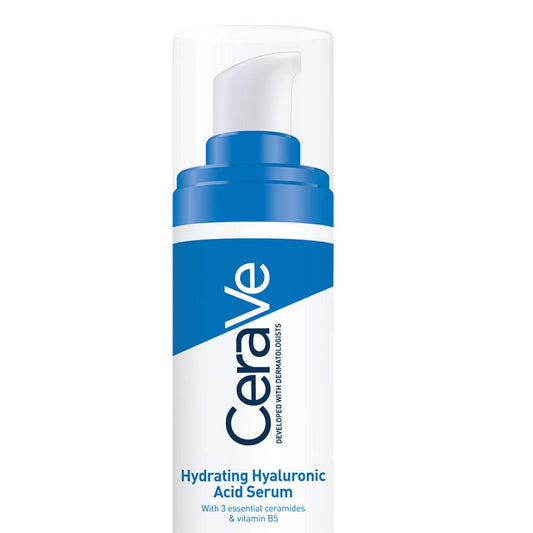CeraVe Hydrating Hyaluronic Acid Serum | 30ml/1oz | Day & Night Facial Serum with Hyaluronic acid | For All Skin Types